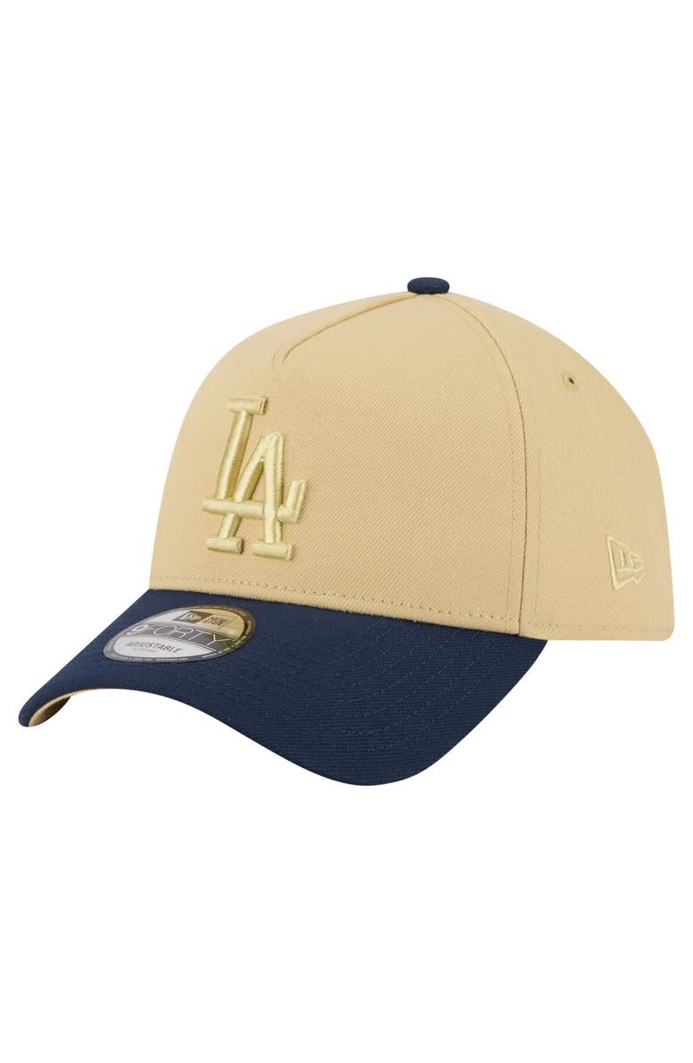 New Era Men's New Era Gold/Navy Los Angeles Dodgers x LA 84 9FORTY Adjustable Hat, Alternate, color, Gold