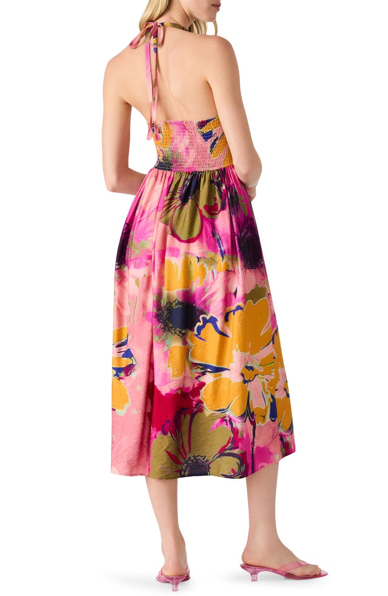 Steve Madden Piper Floral Halter Sundress, Alternate, color, Pink Multi