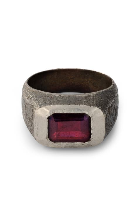 MBF-G02  Sterling Silver ring & Garnet Ring