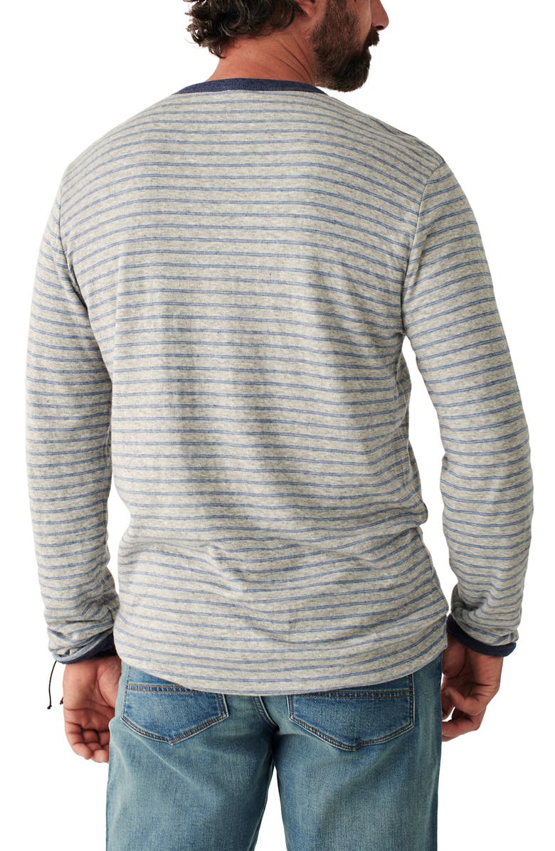 Faherty Cloud Reversible Cotton & Modal Crewneck T-Shirt, Alternate, color, Navy Heather/Stripe
