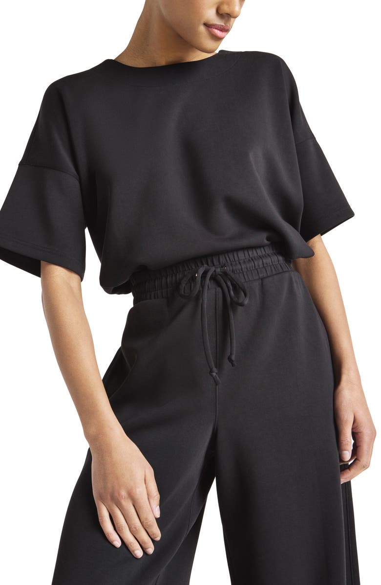 Splendid x @cellajaneblog Scuba Knit Wide Leg Pants, Alternate, color, 