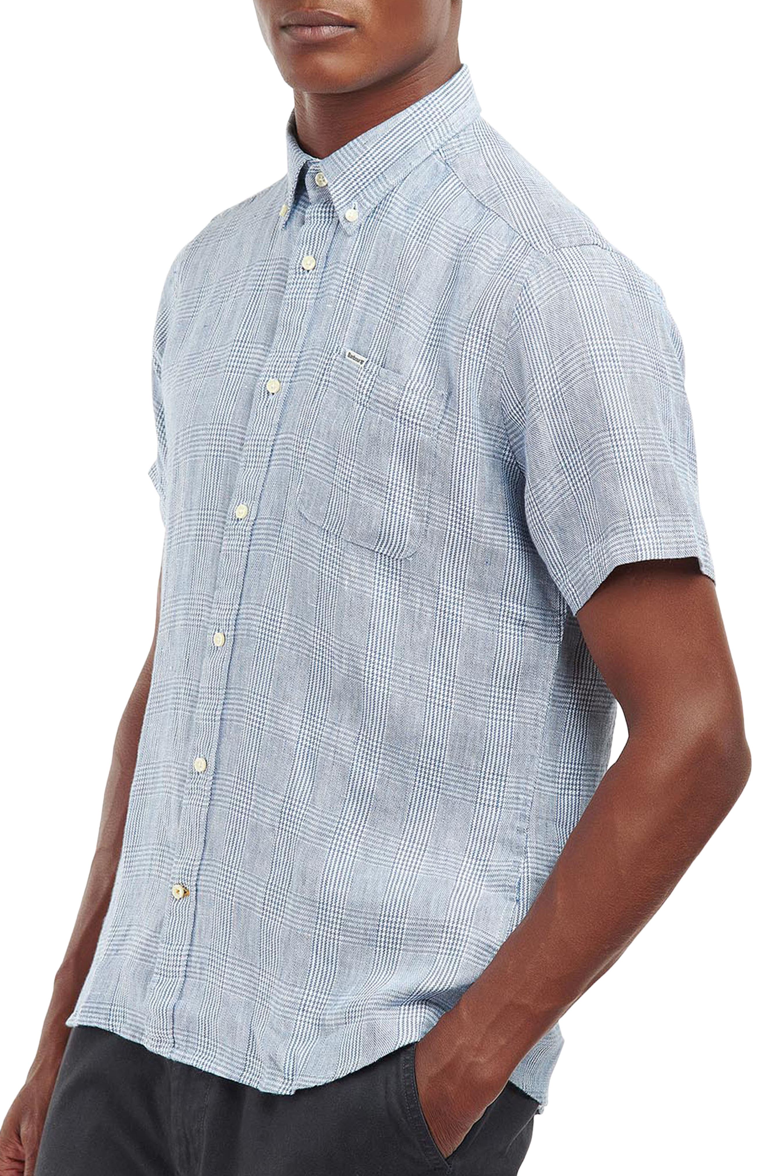 Barbour Marwood Tailored Fit Short Sleeve Button-Down Shirt