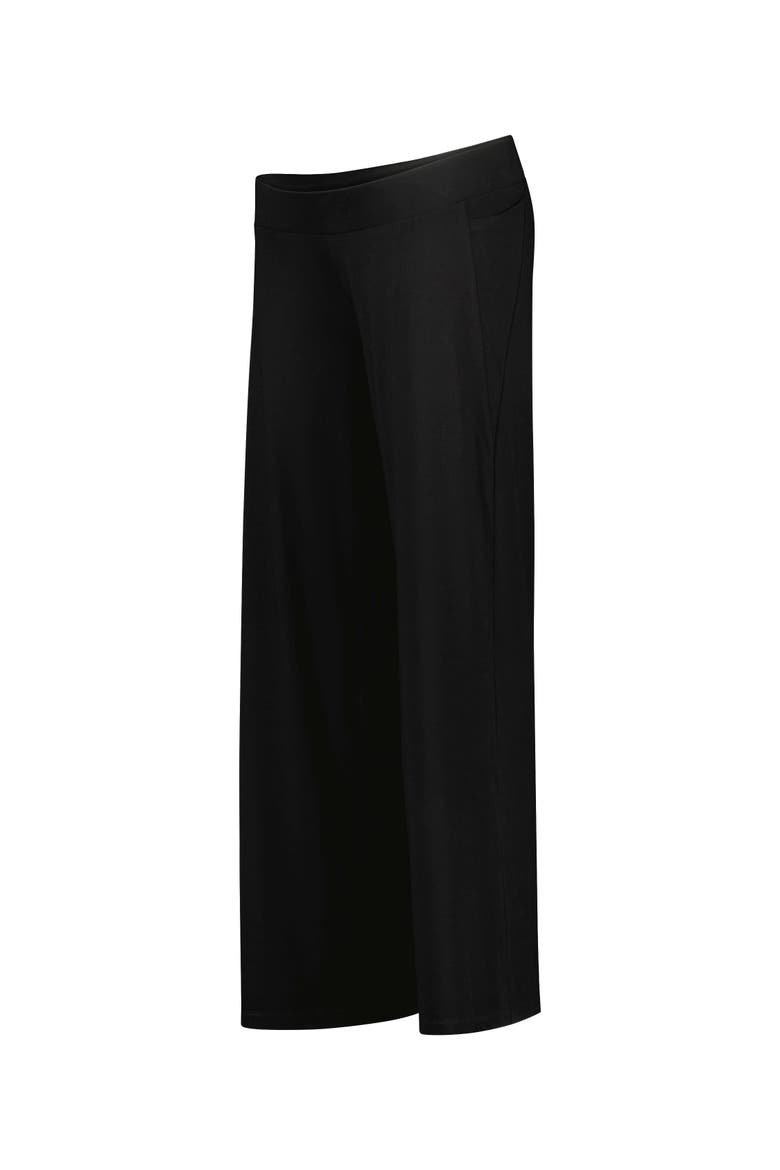 Sia Maternity Wide-Leg Leggings, Main, color, Caviar Black