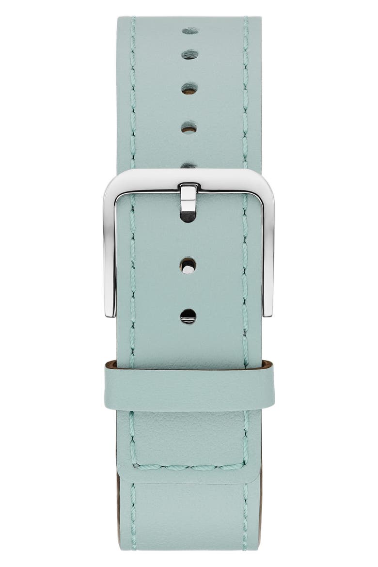 The T Leather Strap Watch, 18mm x 40mm, Alternate, color, MULTI