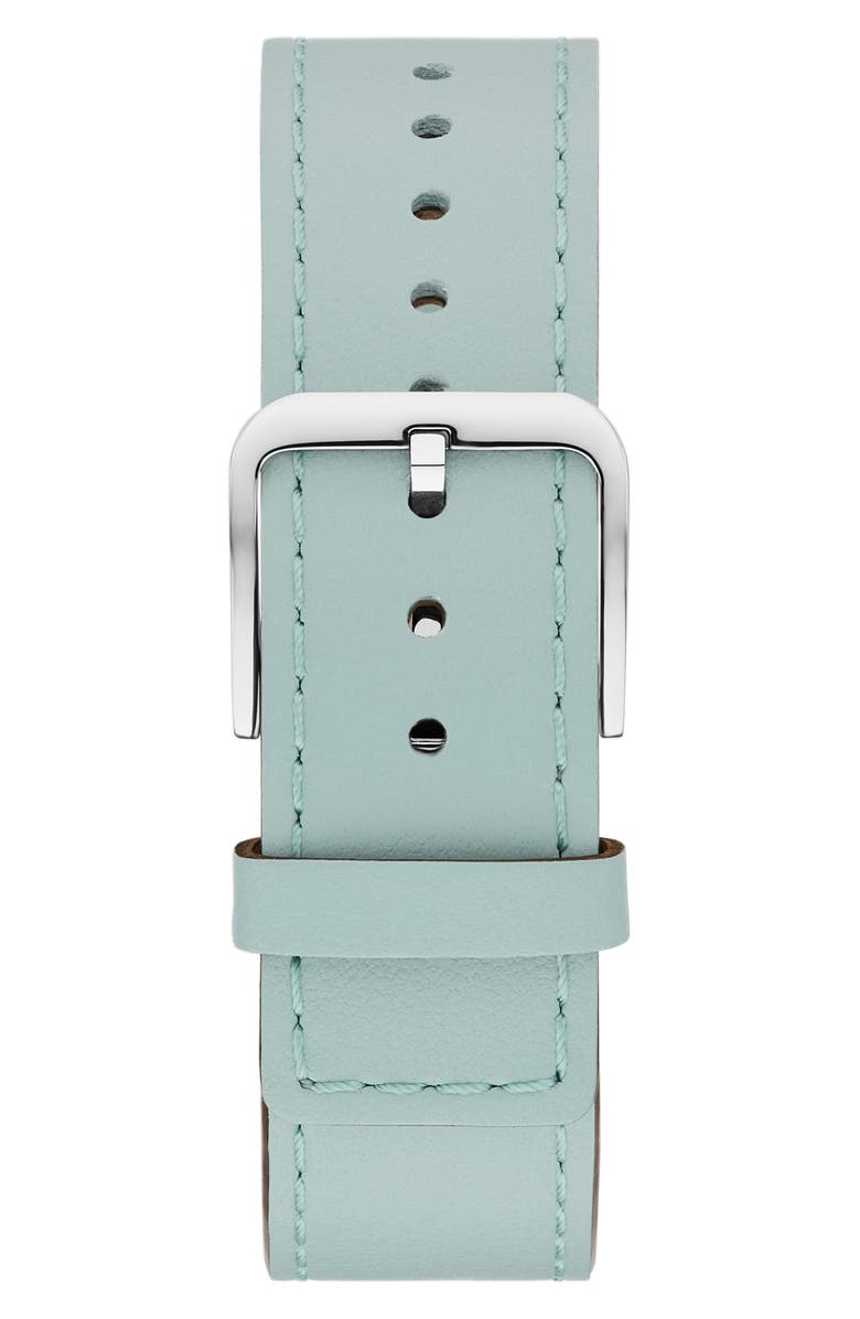 Tory Burch The T Leather Strap Watch, 18mm x 40mm, Alternate, color,