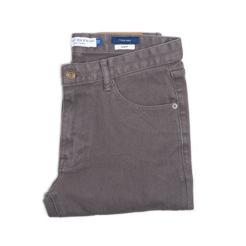 Peter Manning Travel Jeans Slim Fit In Dark Grey