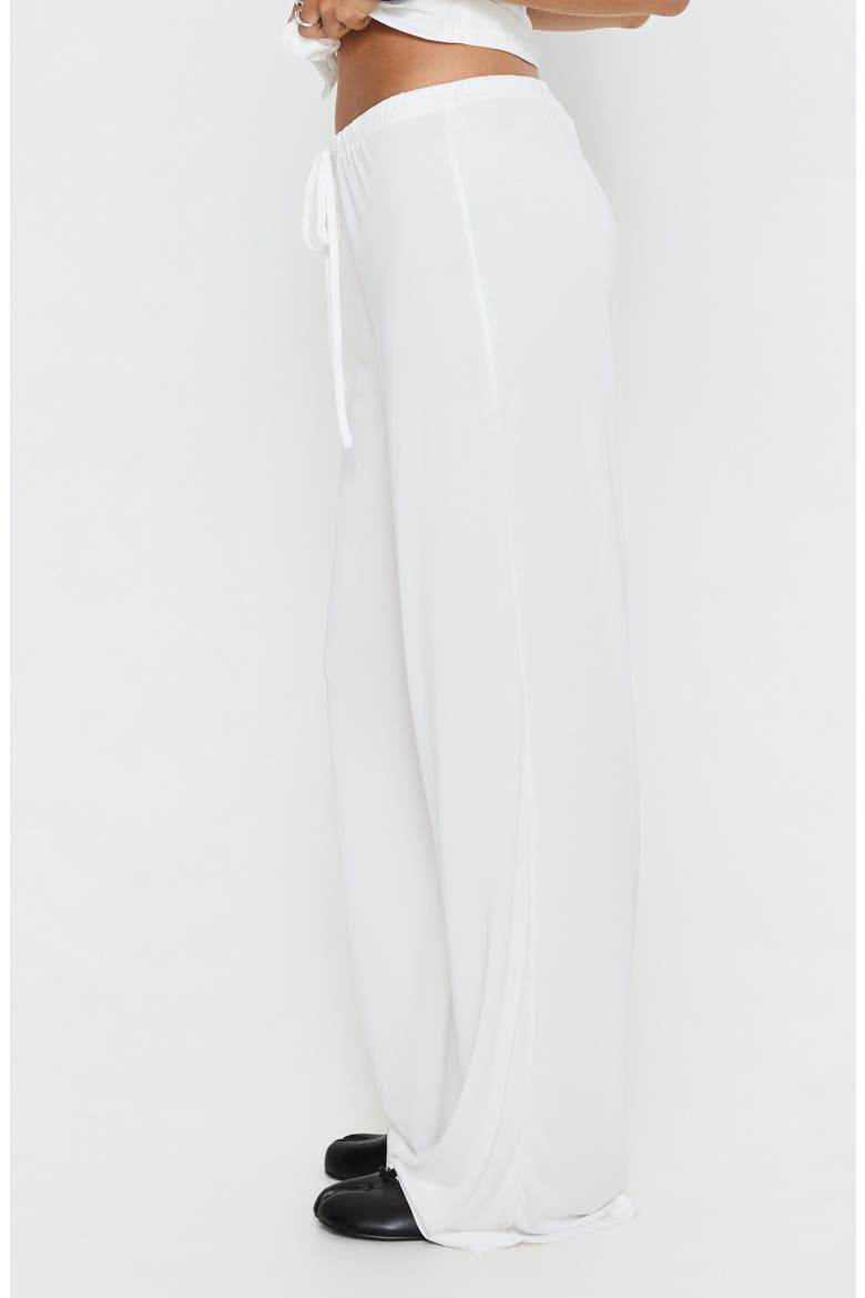 Gavrielle Pull-On Straight Leg Jersey Pants, Alternate, color, WHITE