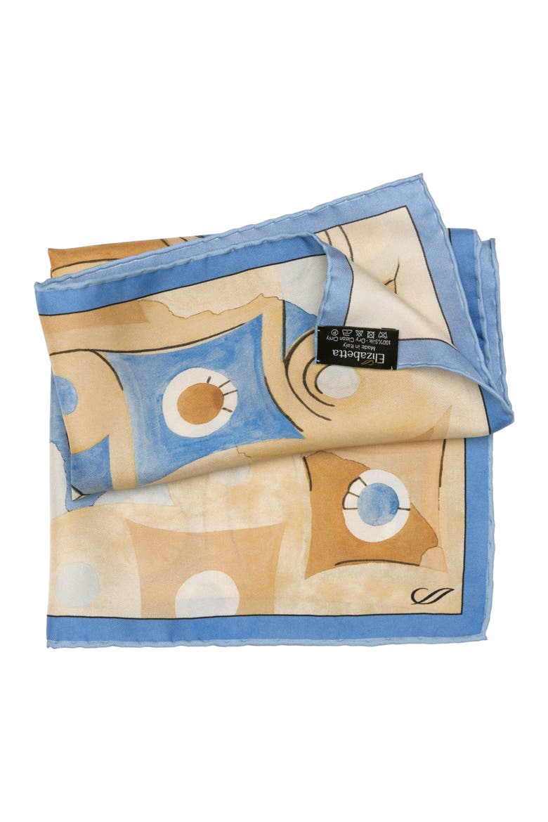 Prato - Silk Pocket Square for Men, Alternate, color, Yellow and Blue