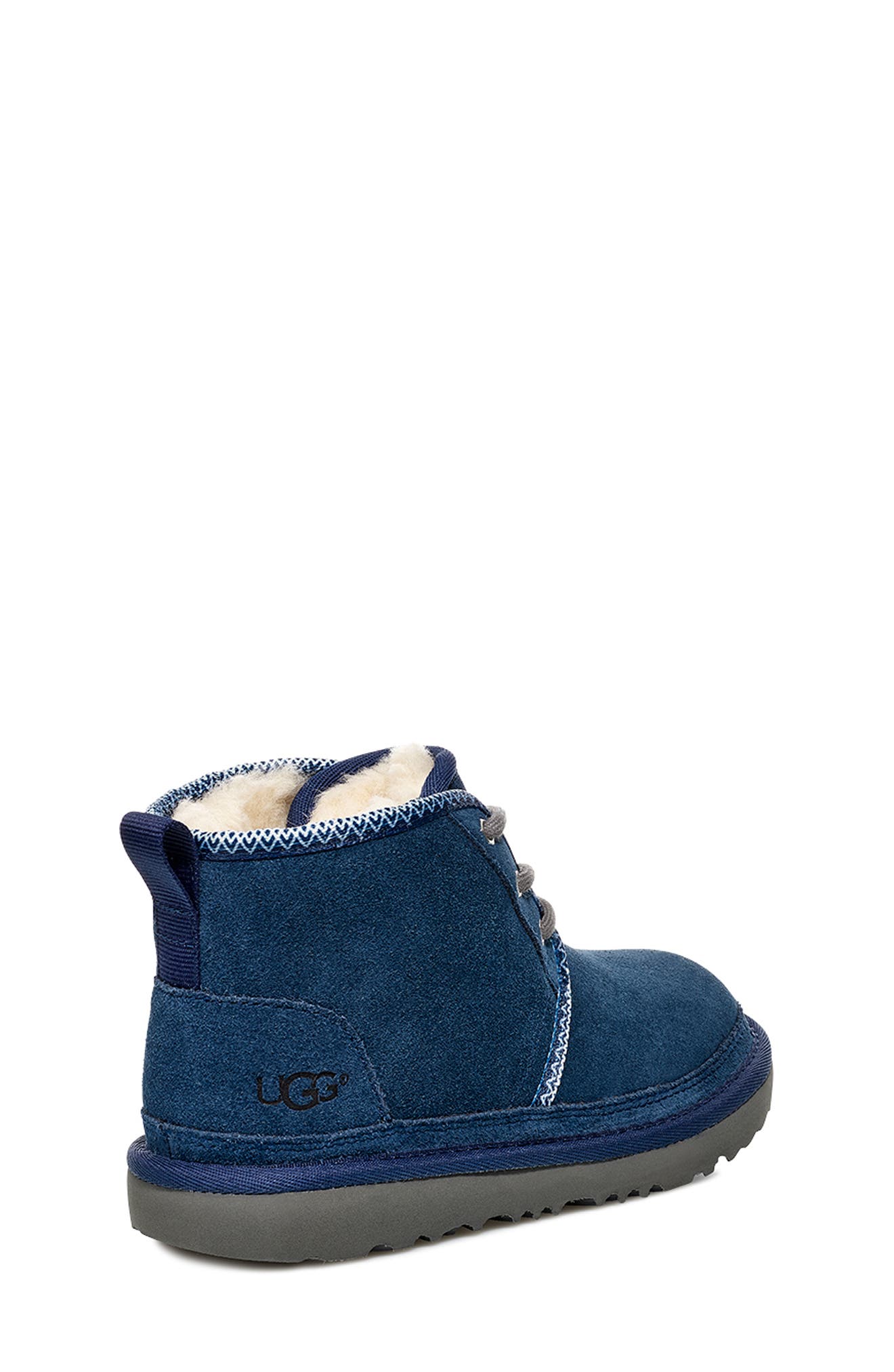 Neumel II Tasman Genuine Shearling Chukka Boot, Alternate, color, NAVY / TASMAN