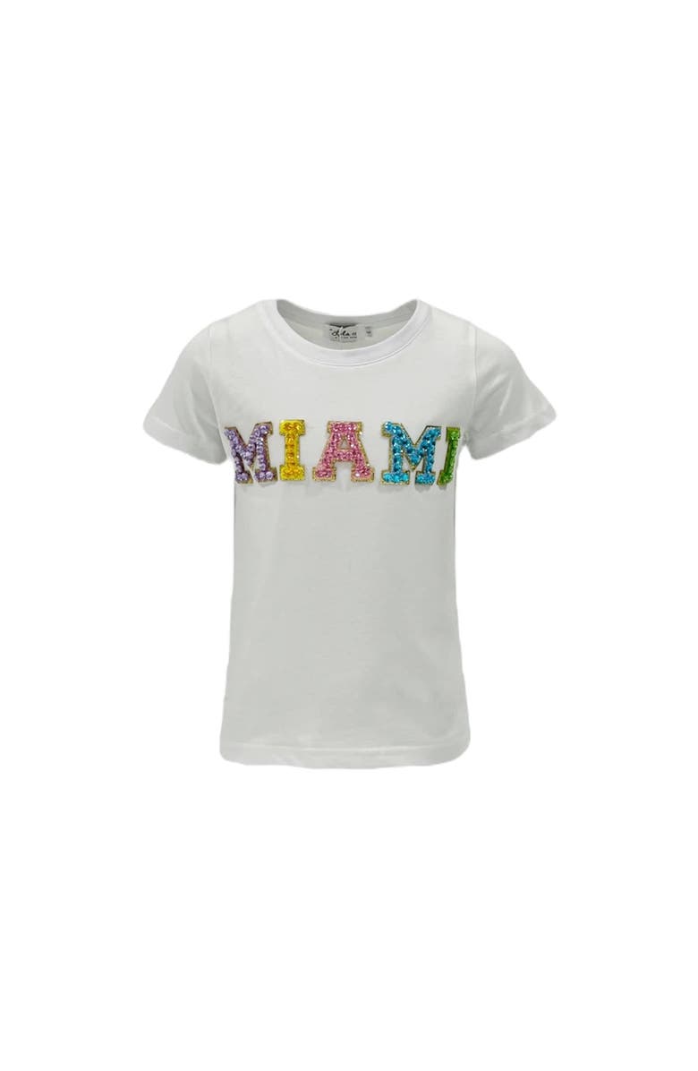 Lola + The Boys Crystal Miami T-shirt, Alternate, color, White