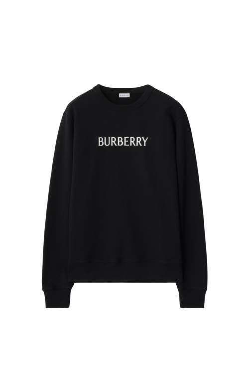 Burberry Burlow Logo Cotton Jersey Sweatshirt In Black