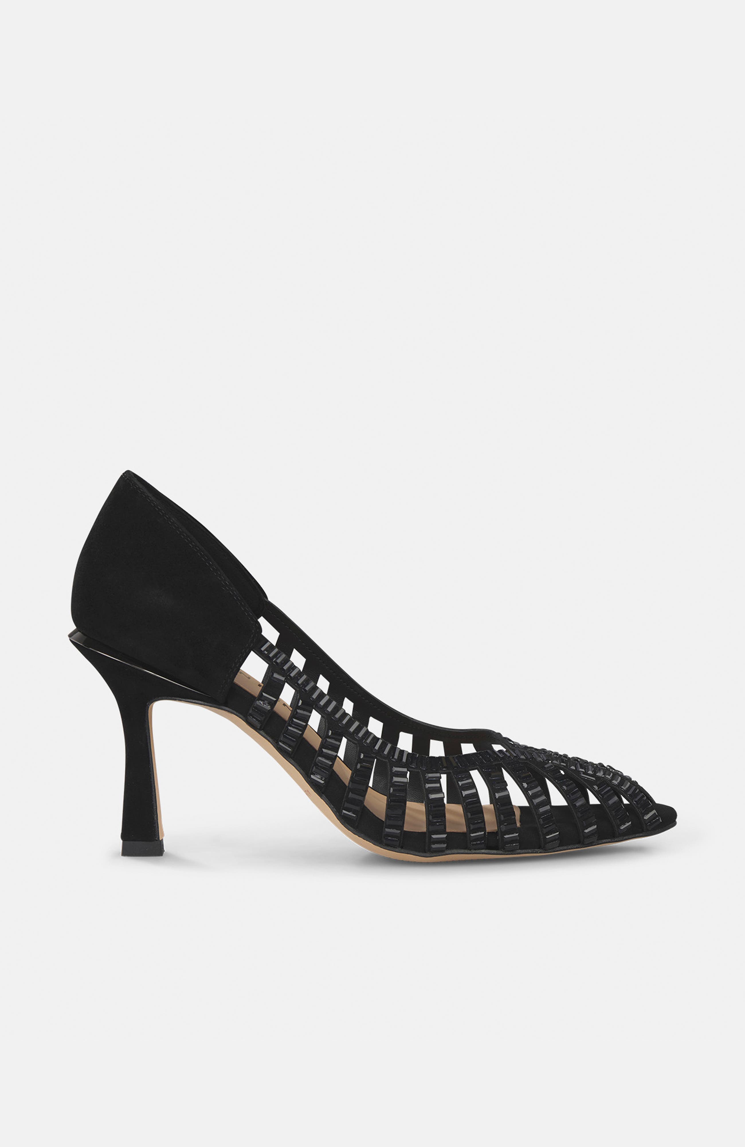 Mirror Effect Heel Shoe, Alternate, color, Black