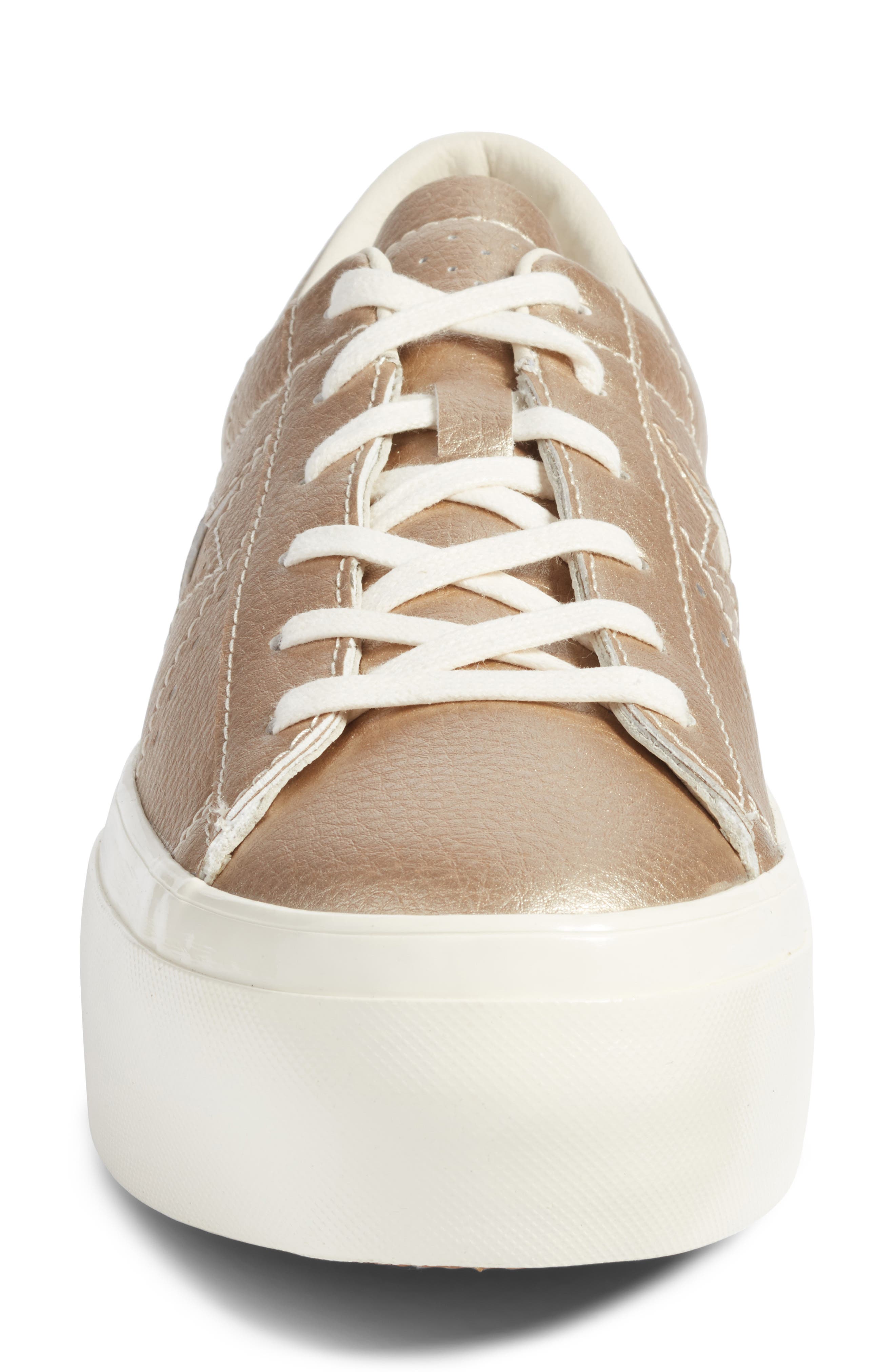 Converse Chuck Taylor<sup>®</sup> All Star<sup>®</sup> One Star Metallic Platform Sneaker, Alternate, color, 