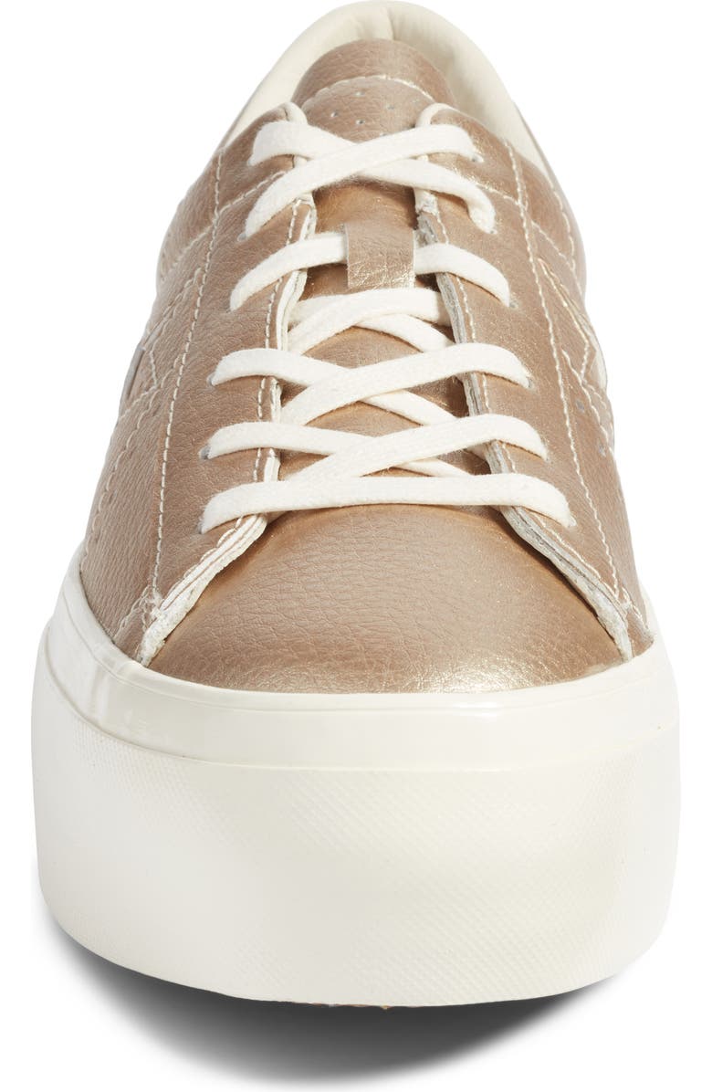 Converse Chuck Taylor<sup>®</sup> All Star<sup>®</sup> One Star Metallic Platform Sneaker, Alternate, color,