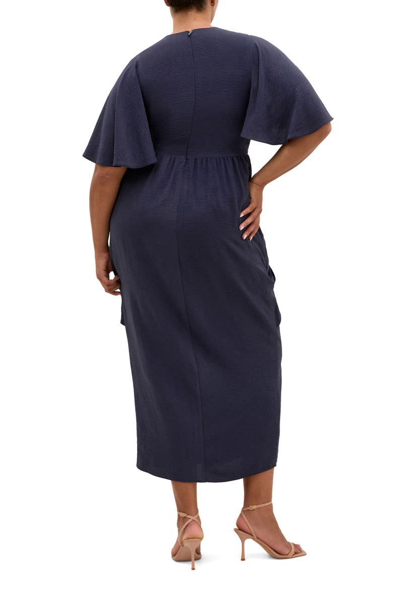 Braelynn High-Low Maxi Dress, Alternate, color, NAVY