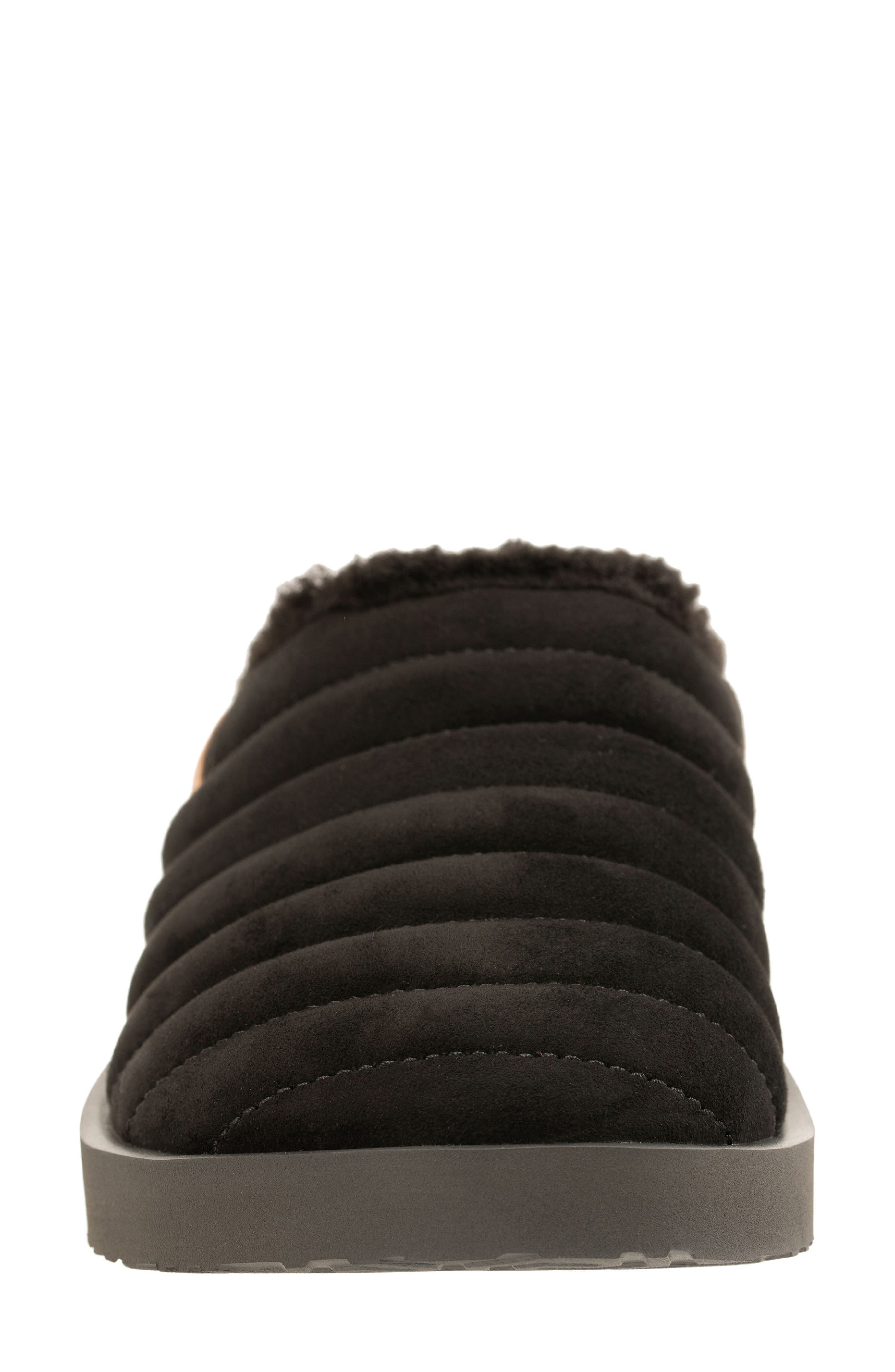 Revitalign Valley Faux Fur Lined Slipper, Alternate, color, Black