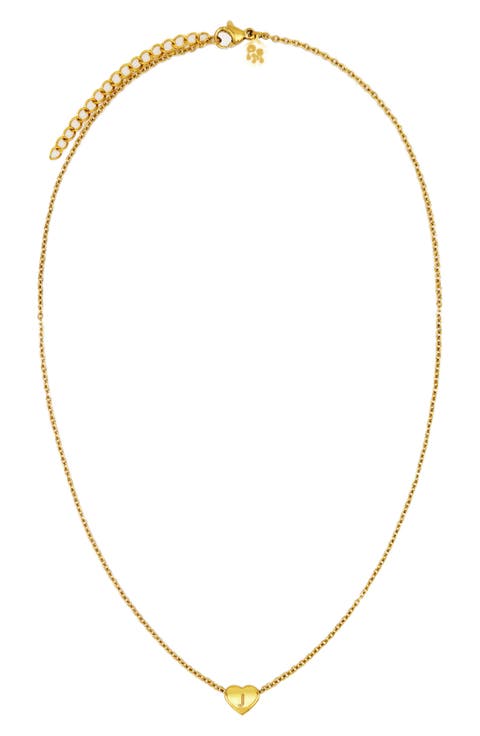 Dainty Heart Initial Pendant Necklace