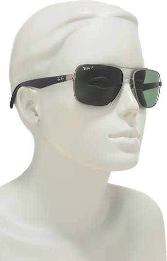 Ray-Ban 60mm C-DBL Navigator Sunglasses Nordstromrack