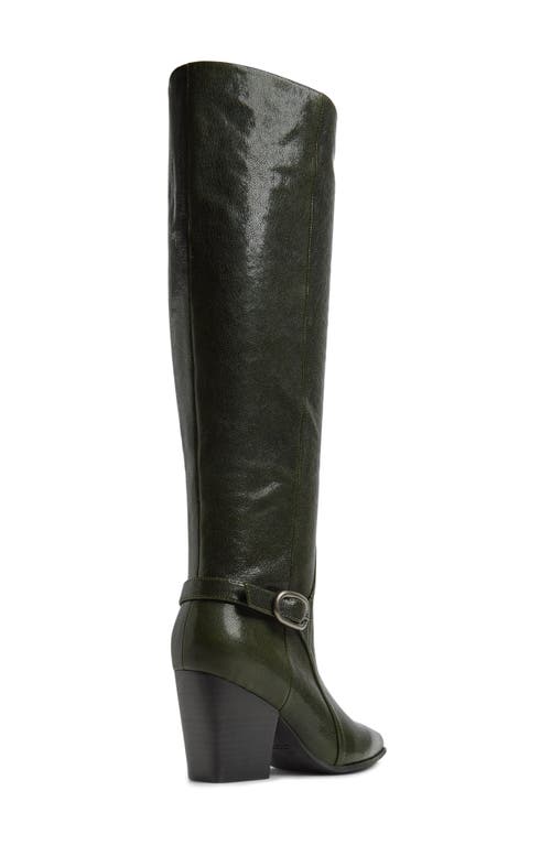 Aldo Saddle Knee High Boot In Green