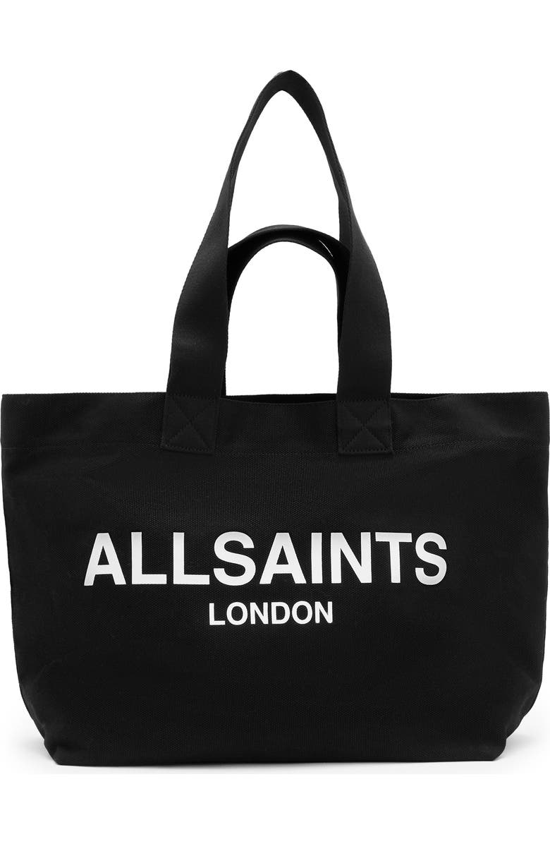 AllSaints Ali Canvas Tote, Main, color,