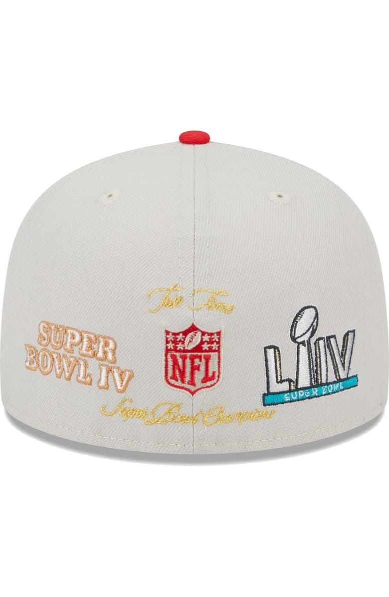 New Era Men's New Era Khaki/Red Kansas City Chiefs Super Bowl Champions Patch 59FIFTY Fitted Hat, Alternate, color, 