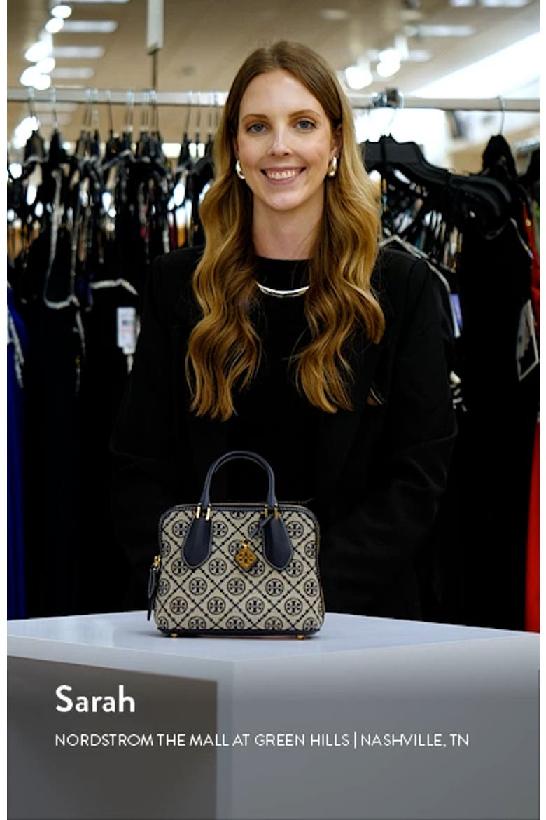 Mini T Monogram Jacquard Swing Crossbody Bag video