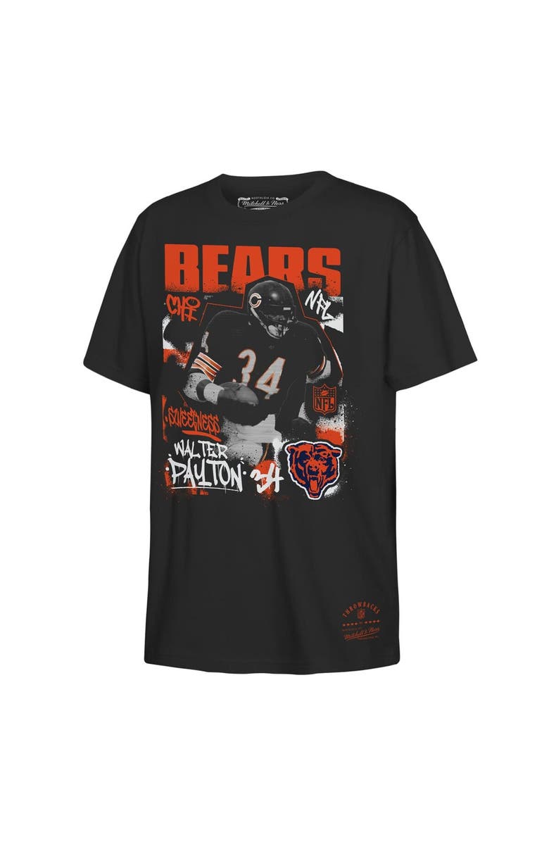 Mitchell & Ness Youth Mitchell & Ness Walter Payton Black Chicago Bears Star Player T-Shirt, Main, color, Black