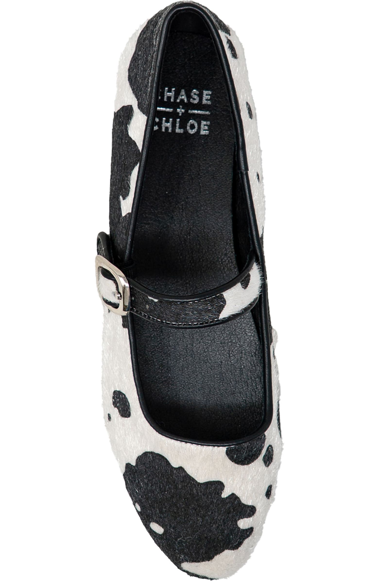 CHASE AND CHLOE Meli Faux Fur Mary Jane Flat (Women) | Nordstromrack