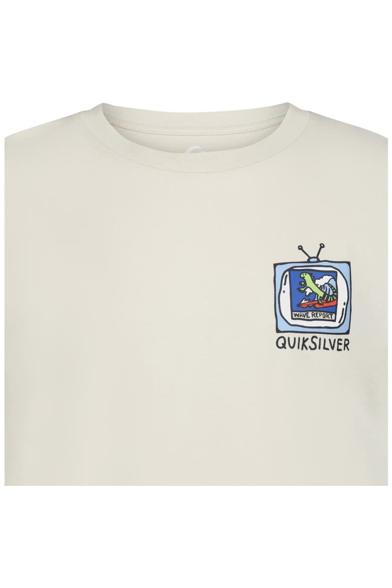 Kids' News Broadcast Graphic T-Shirt, Alternate, color, SILVER BIRCH
