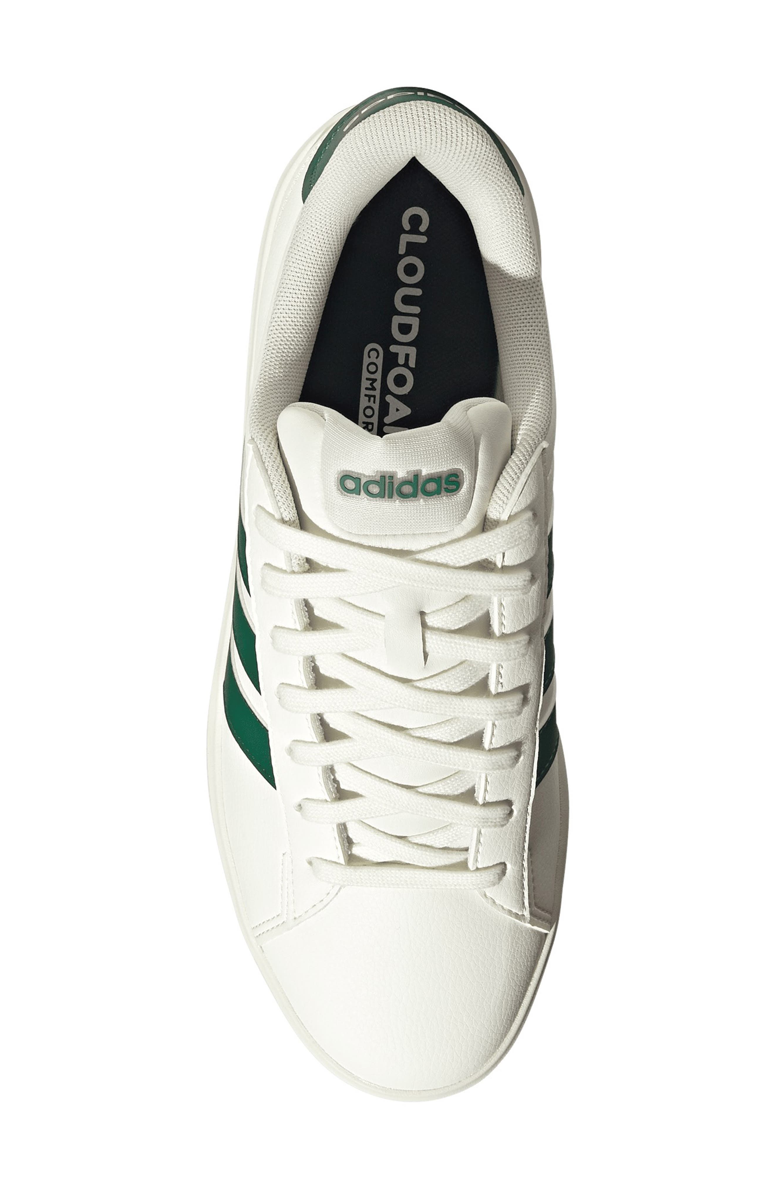 adidas Grand Court 3.0 Sneaker, Alternate, color, Off White/ Green/ Off White