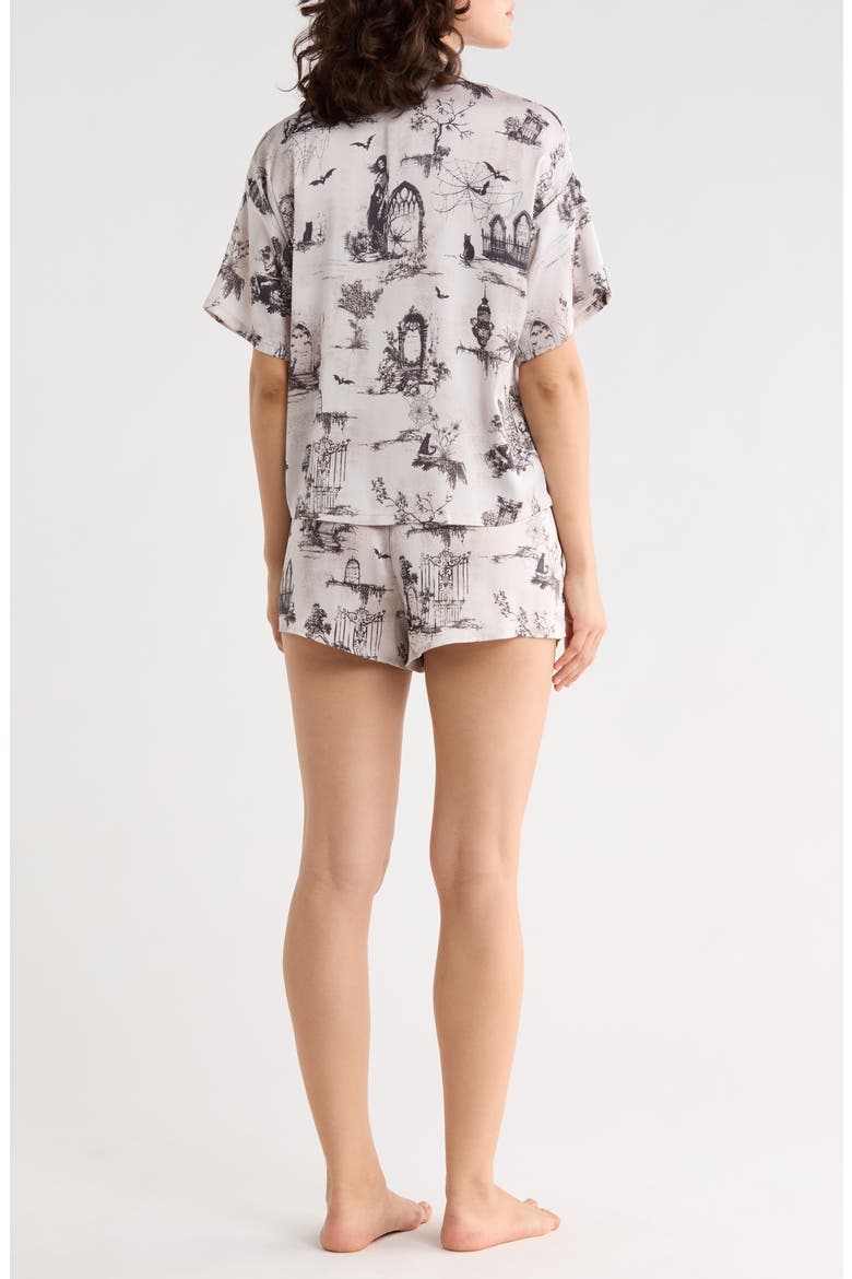Ozzy Satin Short Pajamas, Alternate, color, CREAM