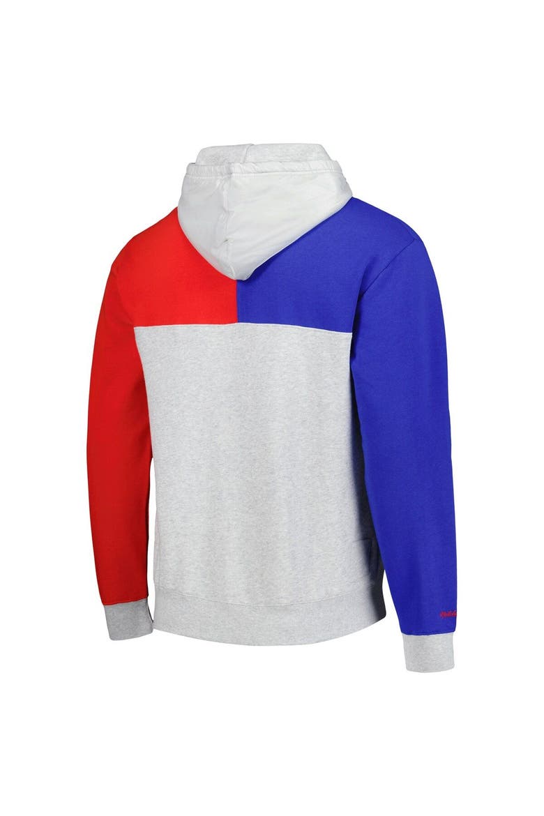 Men's Mitchell & Ness Heather Gray Kansas Jayhawks Tie-Breaker Pullover Hoodie, Alternate, color, Heather Gray