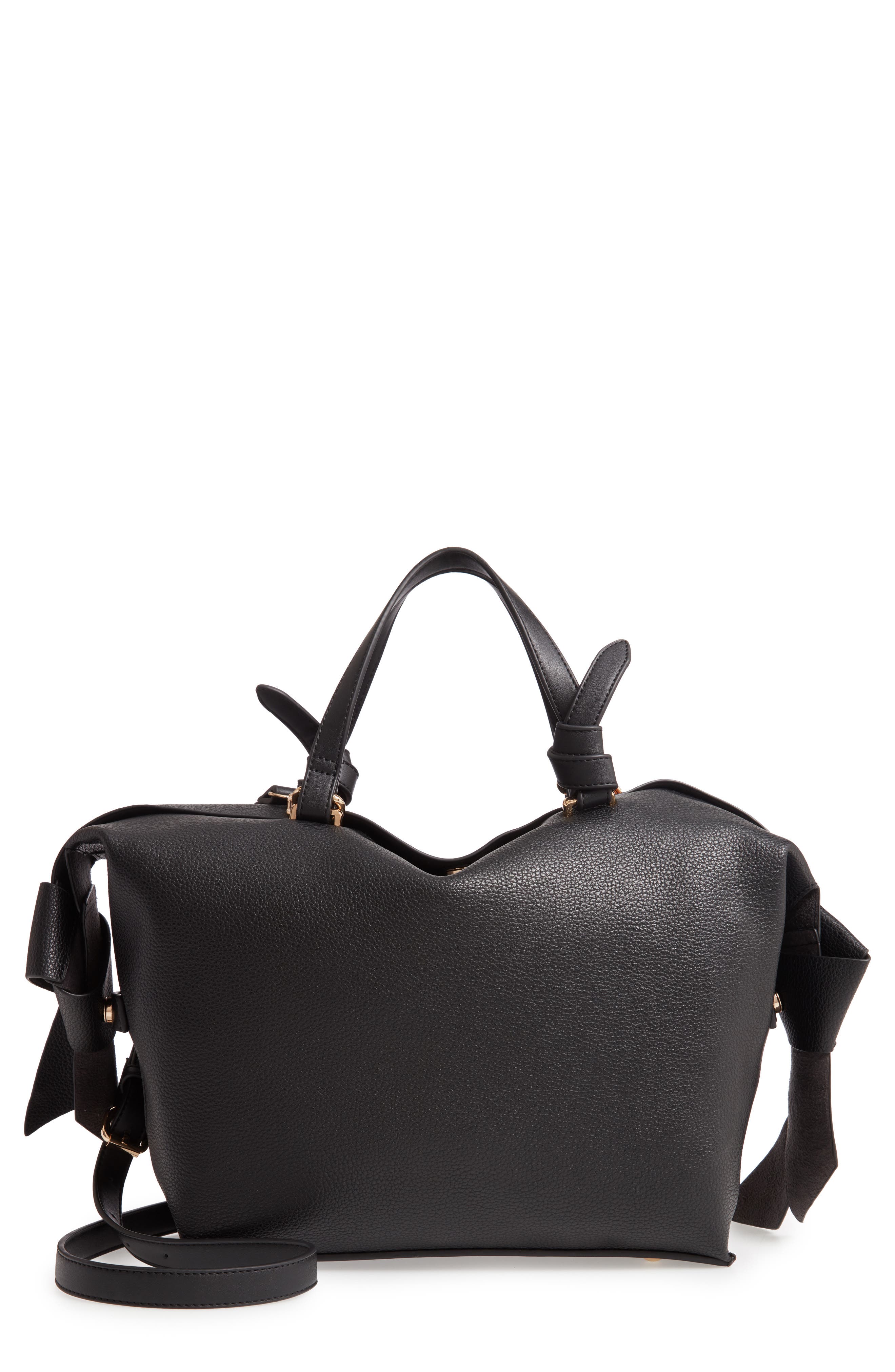 Sondra Roberts Faux Leather Satchel, Main, color, 