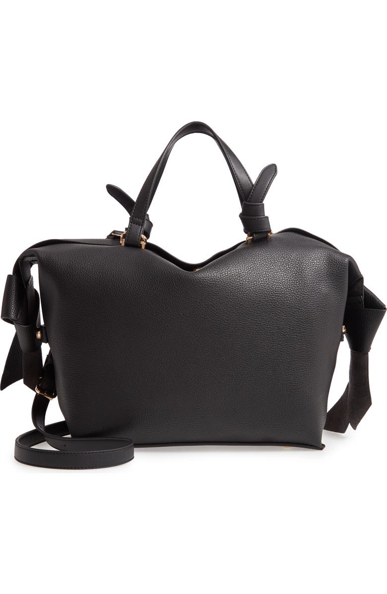 Sondra Roberts Faux Leather Satchel, Main, color,