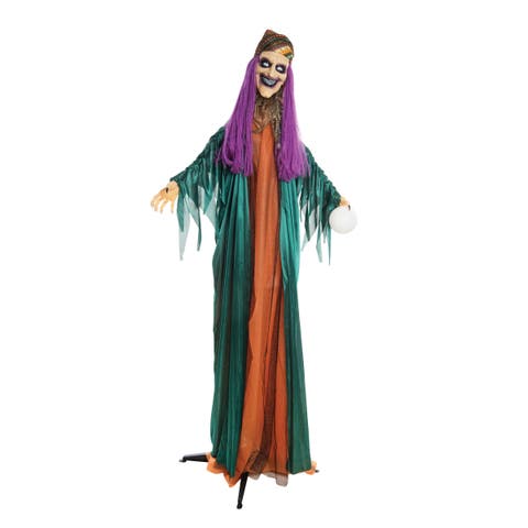 Animated Standing Halloween Fortune Teller Figurine 72"