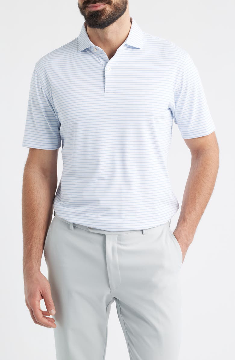 Peter Millar Keynote Performance Jersey Golf Polo, Main, color, White