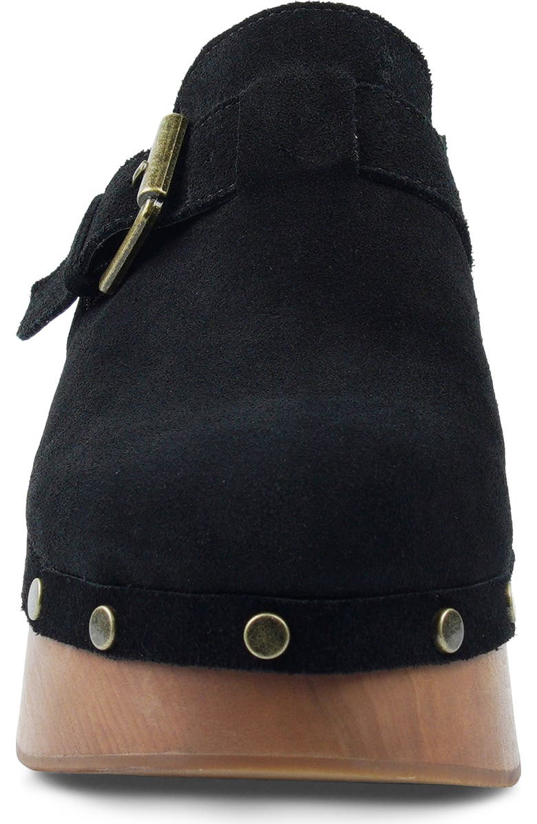 Candie's Booyah Platform Clog, Alternate, color, Black Suede