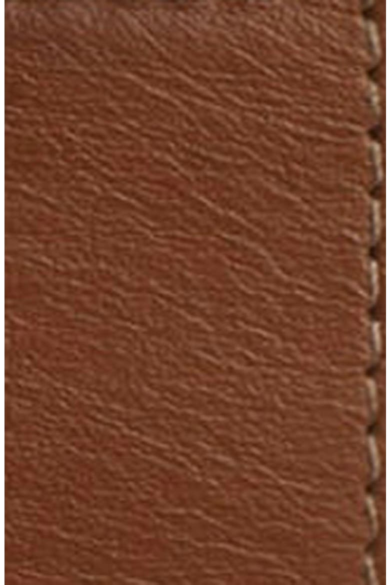 The Sculptural Leather Belt, Alternate, color, COGNAC