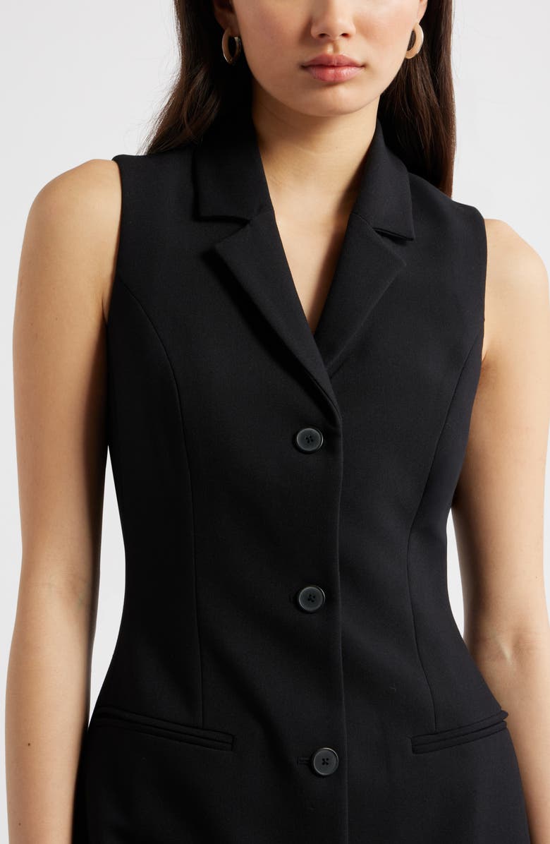 Open Edit The Icon Sleeveless Blazer Dress, Alternate, color, Black
