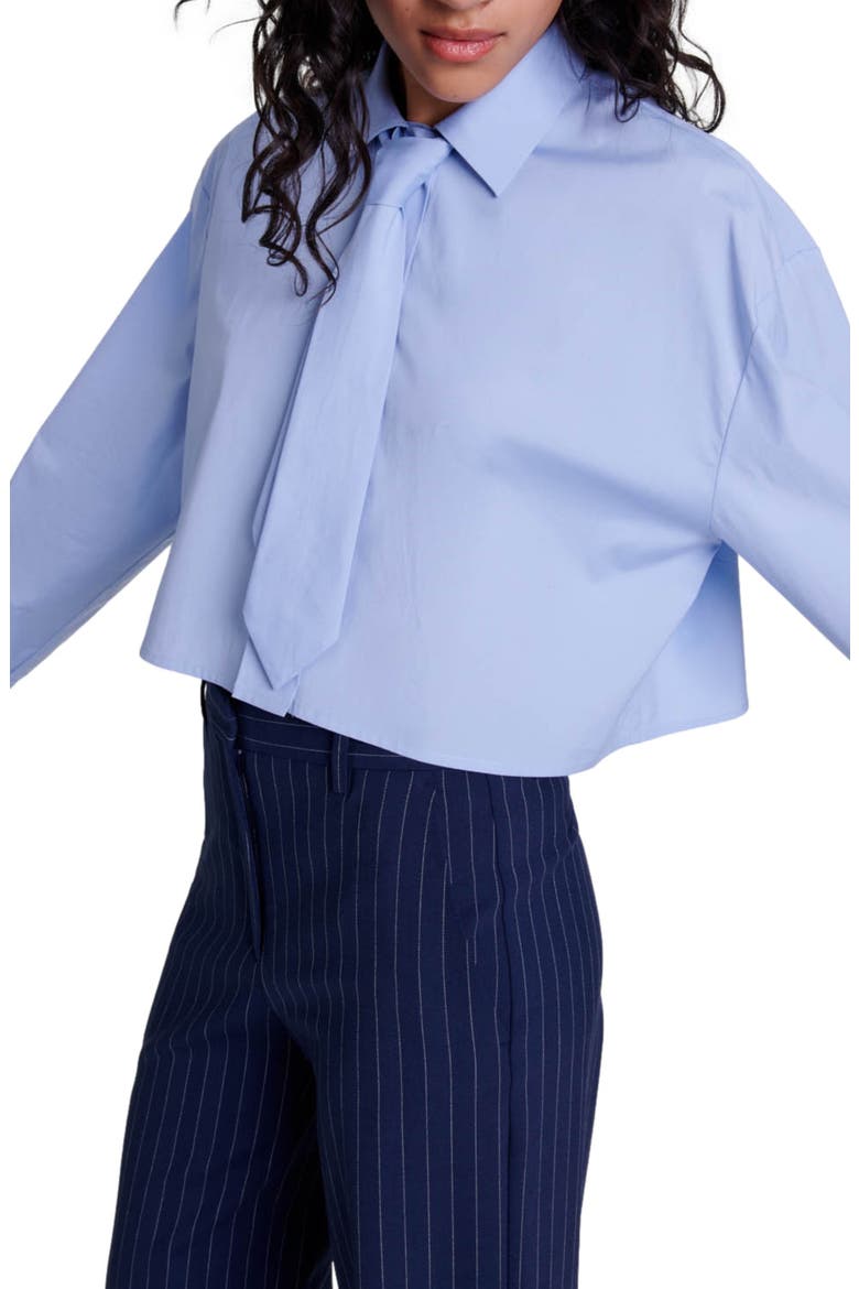 Shirt with removable tie, Main, color, Blue