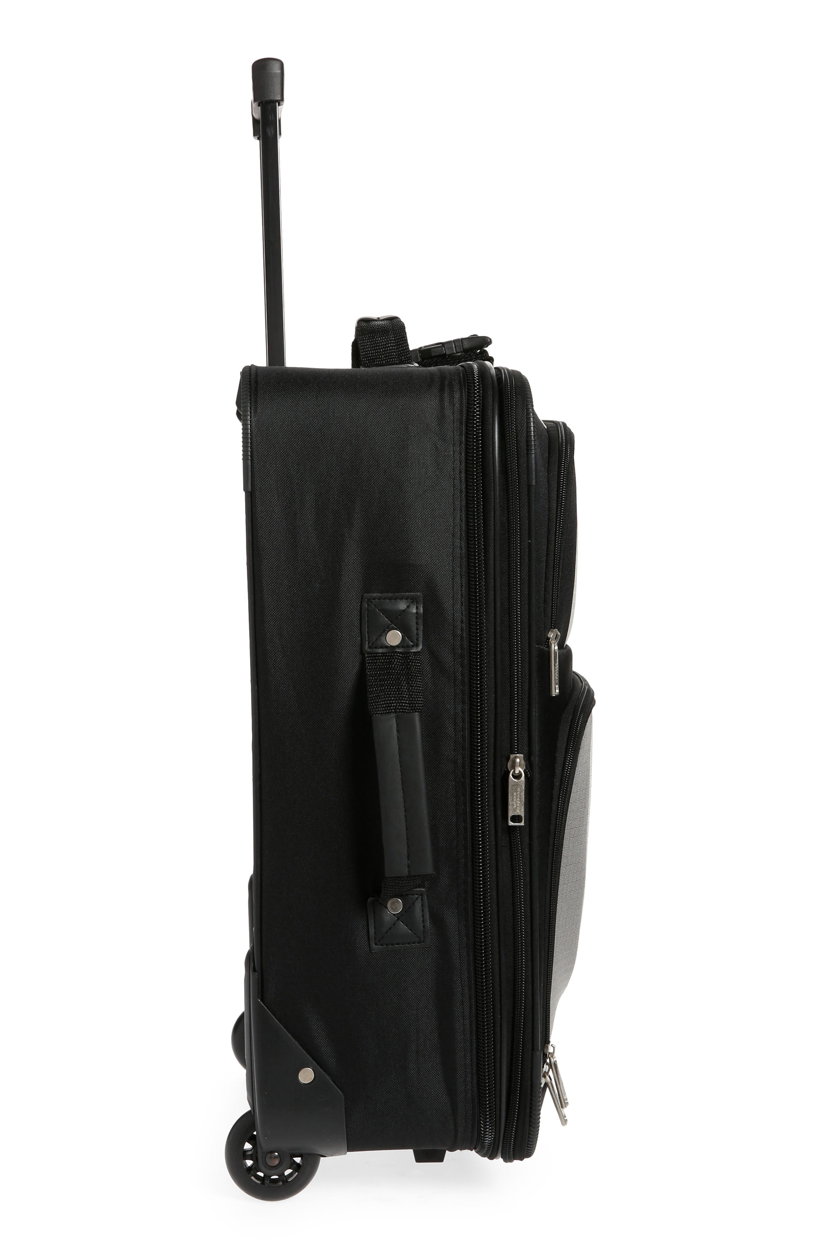 GEOFFREY BEENE 21-Inch Rolling Carry-On, Alternate, color, Black W/ Grey