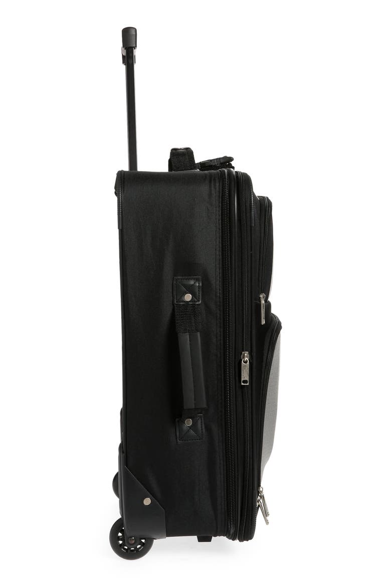 21-Inch Rolling Carry-On, Alternate, color, BLACK W/ GREY