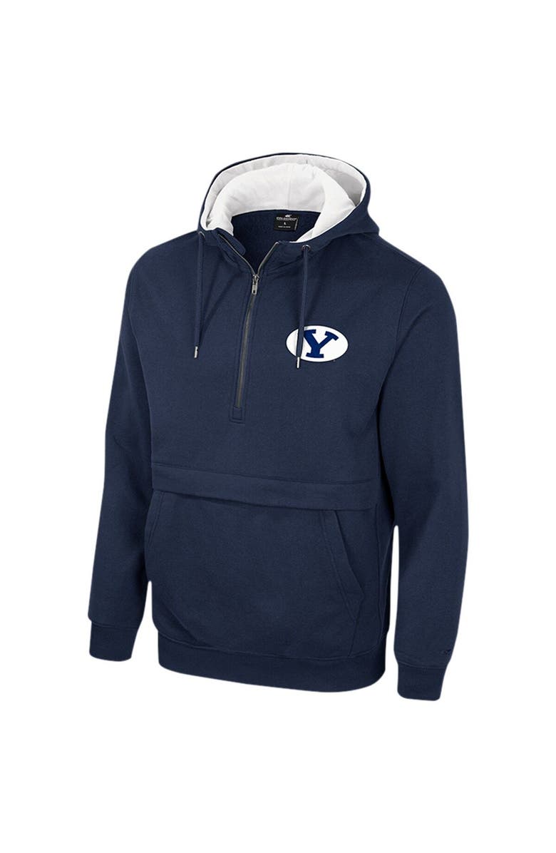 COLOSSEUM Men's Colosseum Navy BYU Cougars Half-Zip Hoodie, Alternate, color, Navy