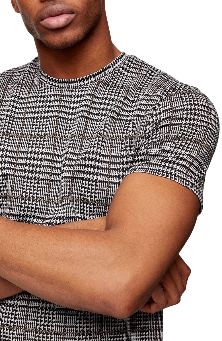 Topman Check T-Shirt, Alternate, color, 