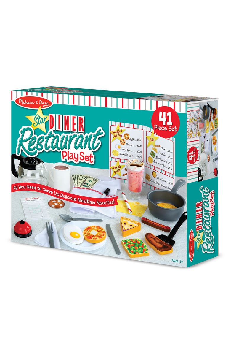 Melissa & Doug Star Diner Restaurant Playset, Alternate, color, White