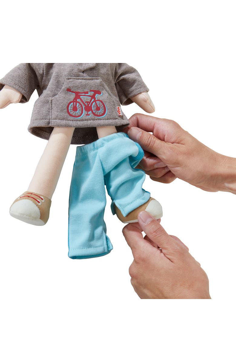 HABA Lian 12" Soft Doll - Baby Boy Doll with Brown Hair and Blue Eyes, Perfect Plush Toy for 18 Months & Up with Embroidered Face, Alternate, color, Beige Multi