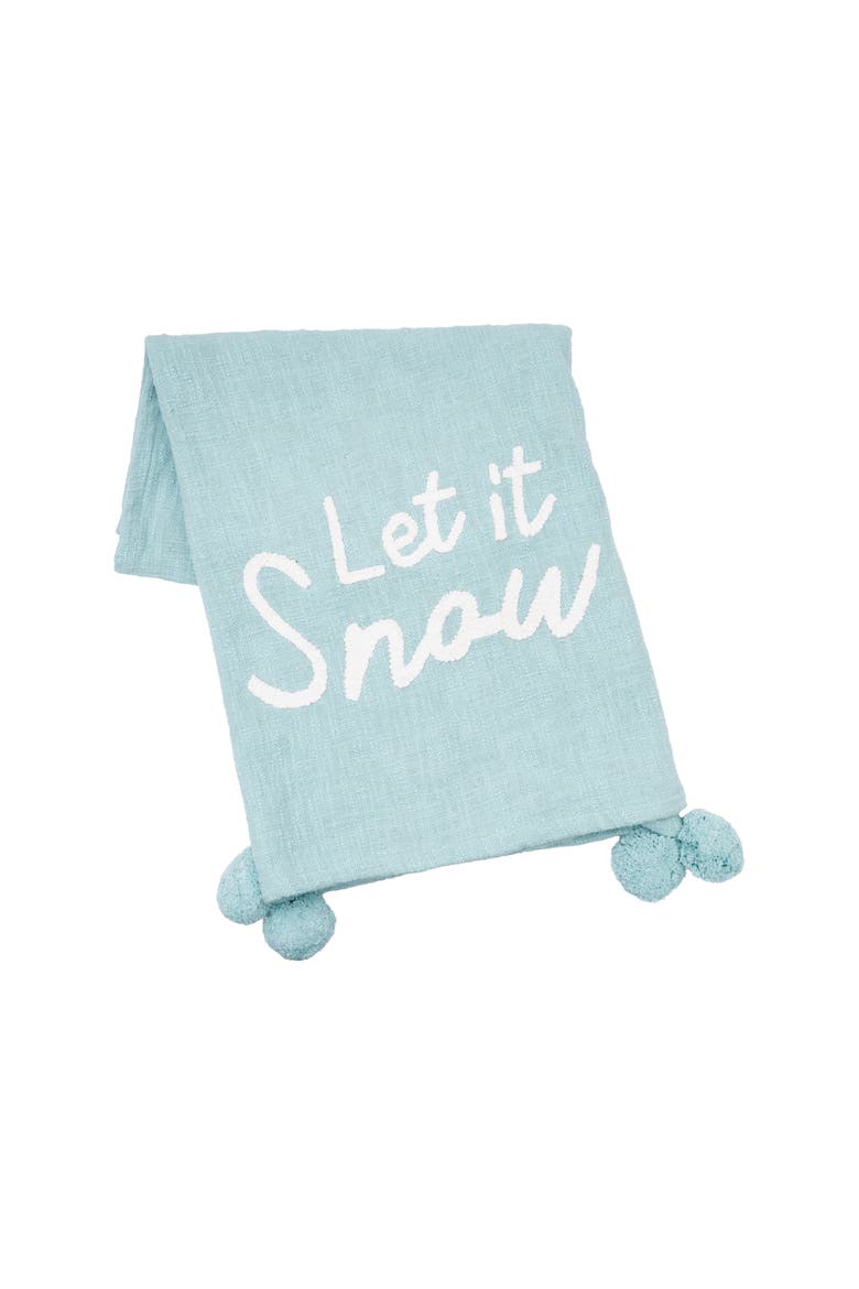 A Christmas Holiday Tufted Solid Throw Blankets, Main, color, Blue