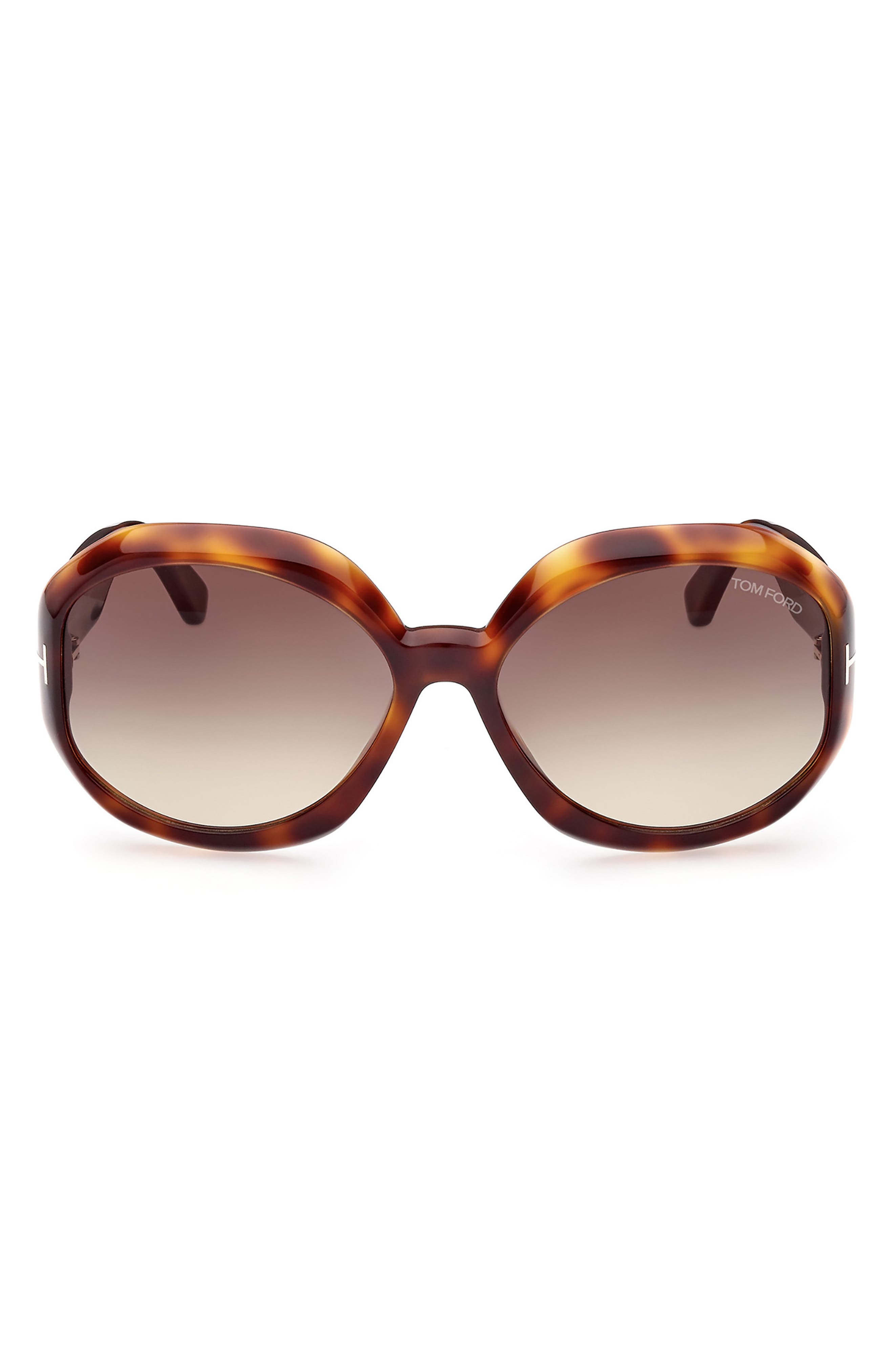 TOM FORD Georgia-02 62mm Gradient Oversize Round Sunglasses