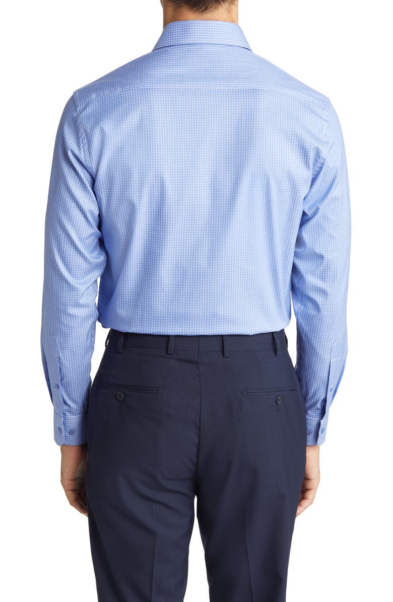 DANIEL HECHTER Trim Fit Small Windowpane Check Cotton Dress Shirt, Alternate, color,