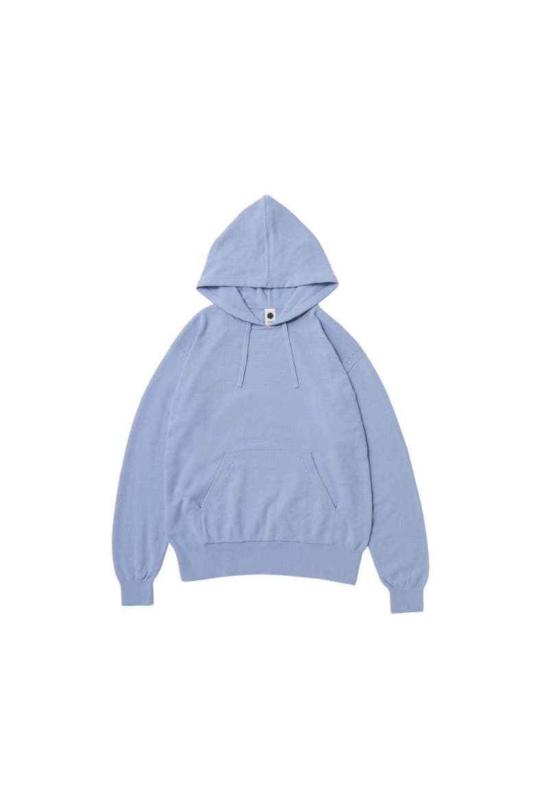 Knitted Hoodie, Main, color, Blue